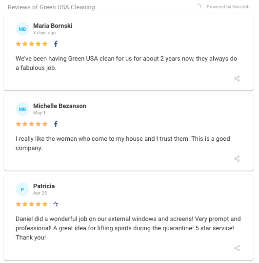 Green USA Cleaning Company - NiceJob Reviews
